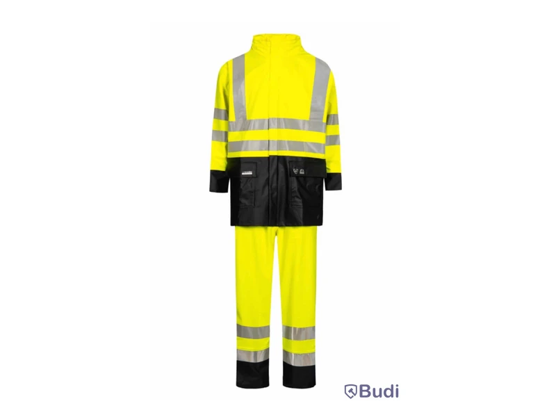 1 st REGNJACKA & 1st REGNBYXA NY VARSEL GUL STL 3XL , Märke: LYNGSOE RAINWEAR,  ord. pris ca: 1000 kr