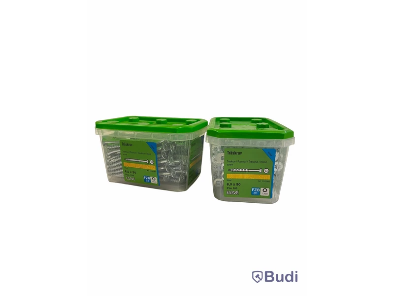 4 st NYA 100-pack  Träskruv för inomhusbruk,  3st Essve 6x90, 1st Essve 6x60, totalt ord pris ink moms ca: 1300kr