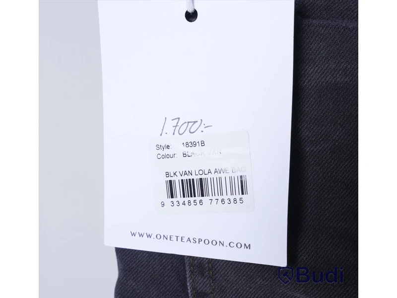 1 par NYA jeans, dam - One Teaspoon, stl 26, svart tvättad denim med broderi, ord. pris ink. moms ca: 1700 kr