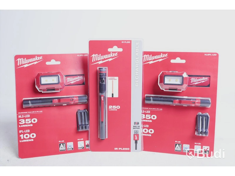 Pannlampa & Laserpekare - Milwaukee HL2 LED (2), Milwaukee IPL-LED (1)