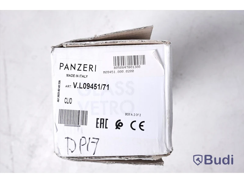 Taklampa – Clio Panzeri, vitt glas.