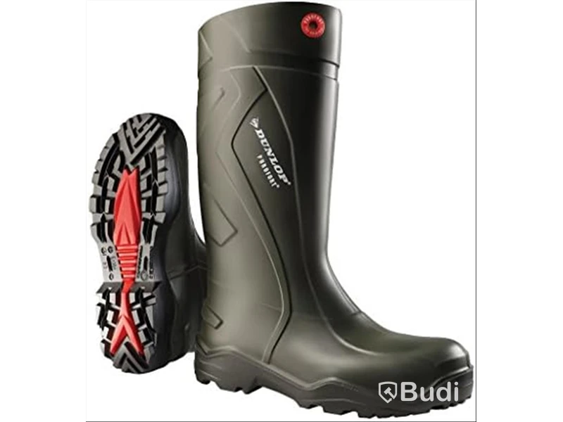 1 st  STÖVLAR NYA stl. 39 Mörkgrön DUNLOP 760933 PUROFORT+ , Märke: DUNLOP, Artno: 184501-37 ,  ord. pris ca: 1500 kr