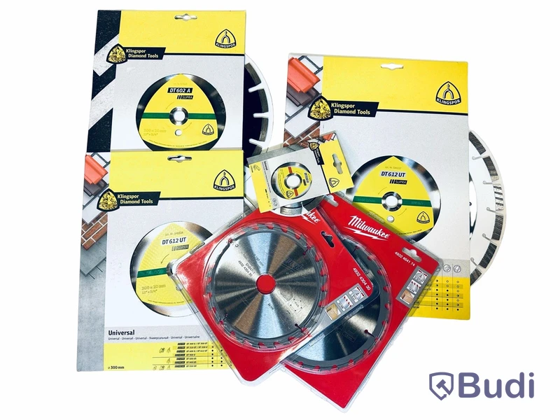 6 st NYA Sågklingor - Klingspor Diamond Tools samt Milwaukee, totalt ord pris ink. moms ca: 3000 kr