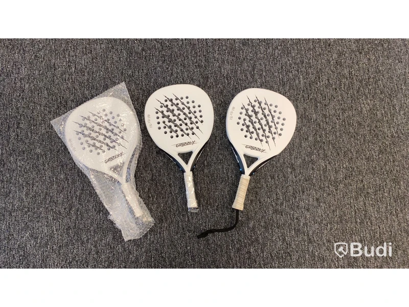 Padelracketar Grizzly Raw White - 3 st