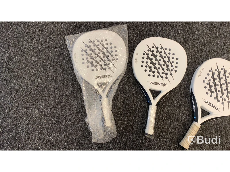 Padelracketar Grizzly Raw White - 3 st