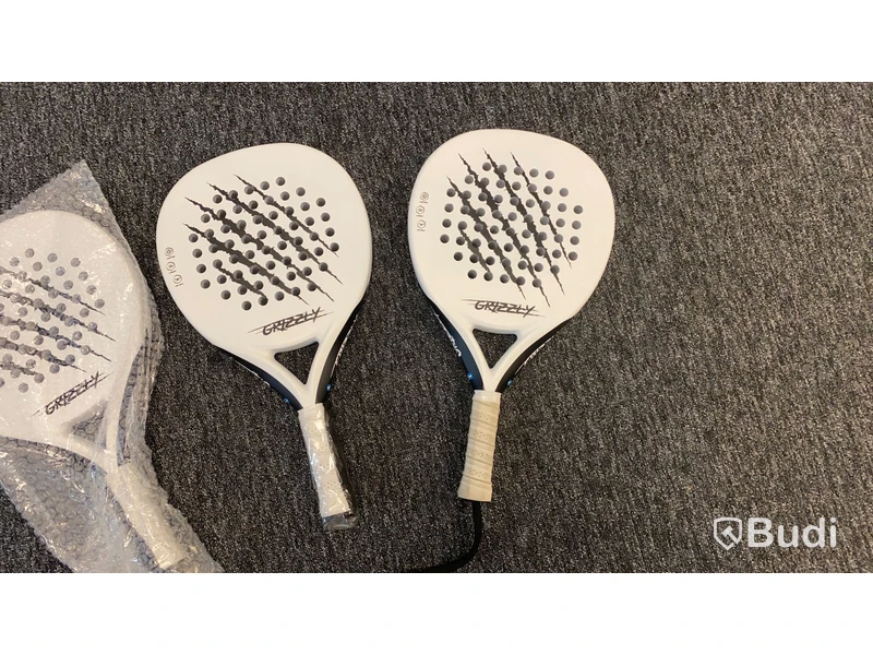 Padelracketar Grizzly Raw White - 3 st