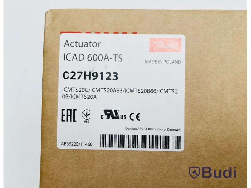 1 st. ställdon utan kabel, ICAD 600A-TS, 027H9123 - DANFOSS, ord pris ink. moms ca: 20000 kr