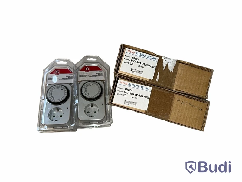 2 st. Kokplatta ø145 1500W 230V EGO, kant 4 mm + två st. inomhustimer, Totalt ord. pris inkl. moms: ca 800 kr
