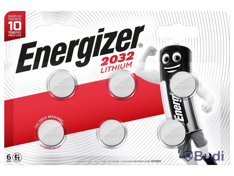 8 st. batteri – 6-pack Energizer CR2032, 3V Lithium,  totalt ord. pris inkl. moms ca: 600 kr