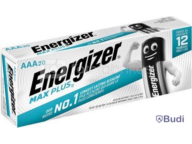 Parti batterier — Energizer MAX Plus, totalt ord. pris inkl. moms ca: 1360 kr