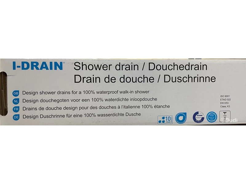 3 st. duschavlopp, I-Drain, 1 st NY I-Buddy Wood, totalt ord. pris ink. moms ca: 2000 kr