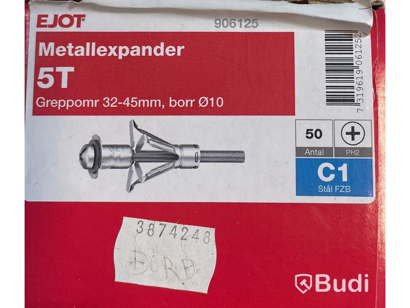 11 st. pkt. med div. skruvar Ejot, Ord. pris inkl. moms: ca 3500 kr