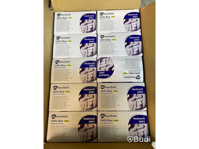 20st 200pack EXAMINATION GLOVES GN91 Blue. NYA Stl: 8/M. Märke: Polyco Healthline, ord. pris ca: 3000 kr