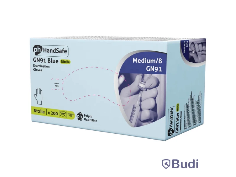 20st 200pack EXAMINATION GLOVES GN91 Blue. NYA Stl: 8/M. Märke: Polyco Healthline, ord. pris ca: 3000 kr