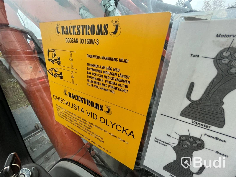 Grävmaskin | Doosan DX160W-3 | Engcon EC219 S60QS - EXPORT