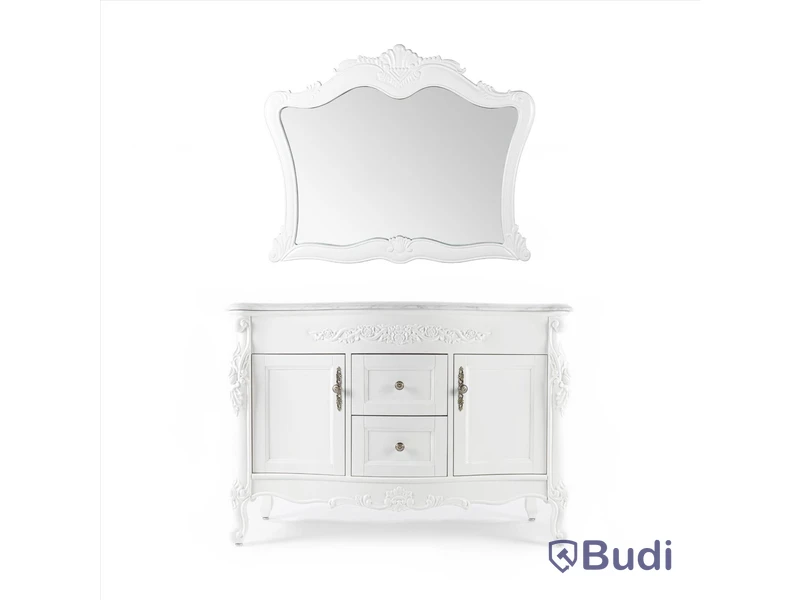 Klassisk badrumsspegel 116x92cm Fransk Vit Toronto Ord. Pris: 1117 kr