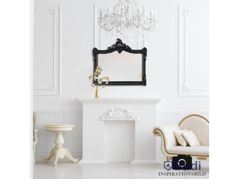 Svart spegel 114x100cm Fransk Antik Elizabeth Ord. Pris: 2396 kr