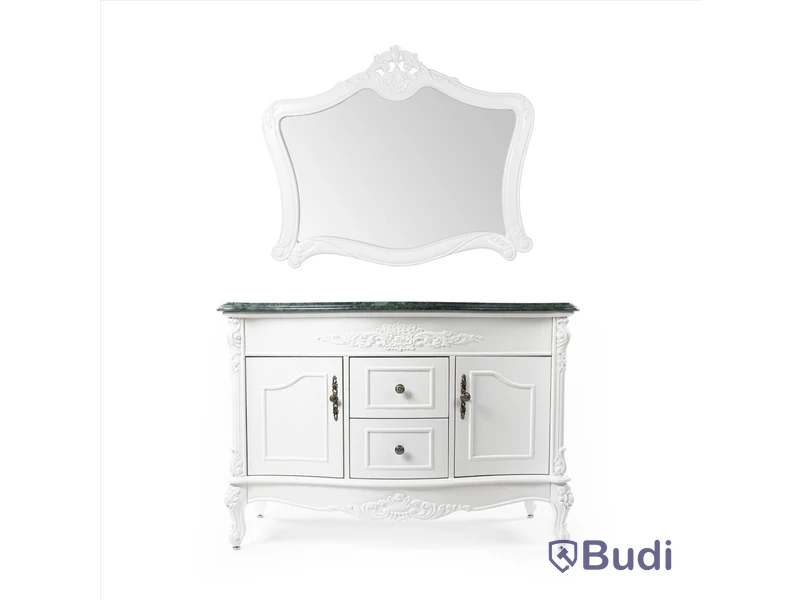Klassisk badrumsspegel 116x92cm Fransk Vit Ottawa Ord. Pris: 1117 kr