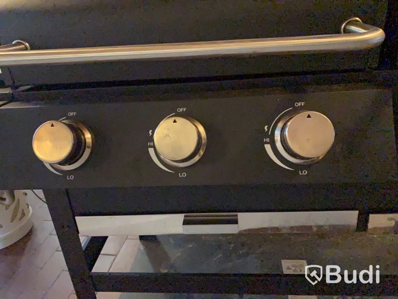 Kol-/gasolgrill med röklåda Burns & Barkles