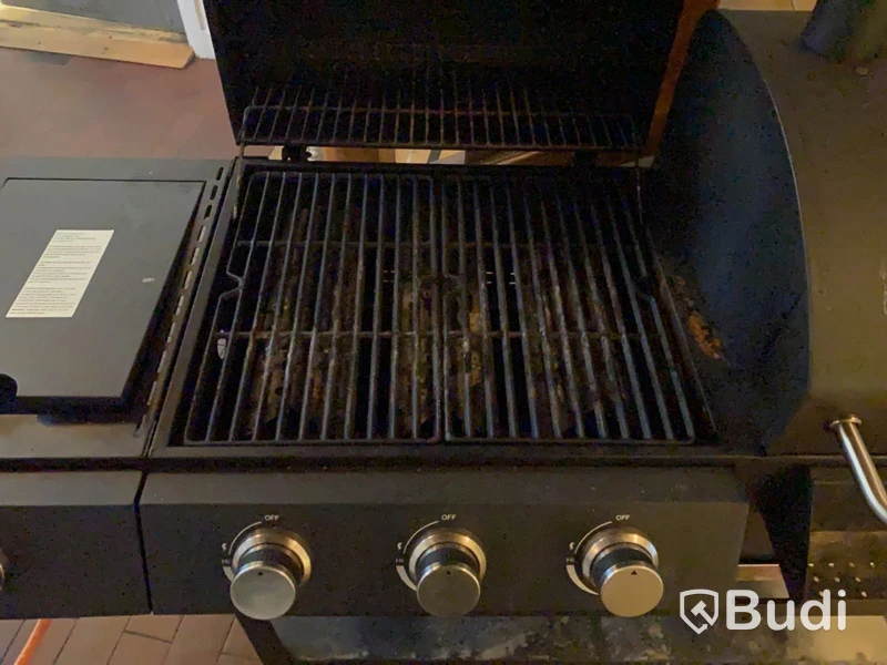 Kol-/gasolgrill med röklåda Burns & Barkles