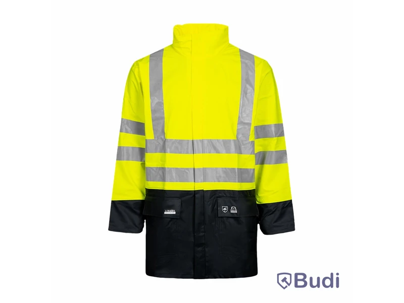 3st REGNJACKOR NYA VARSEL GUL. Strl 2XL. Märke: Lyngsoe Rainwear. Artno: LR3055-53/03, ord. pris ca: 1635 kr