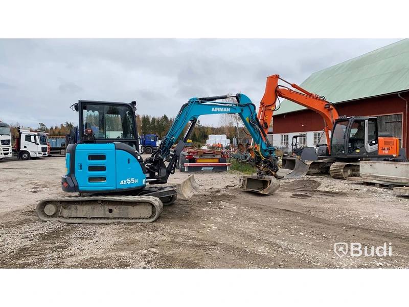Bandgrävare Airman AX55U-6A | 5548h | tiltrotator & 2 st skopor | 2014
