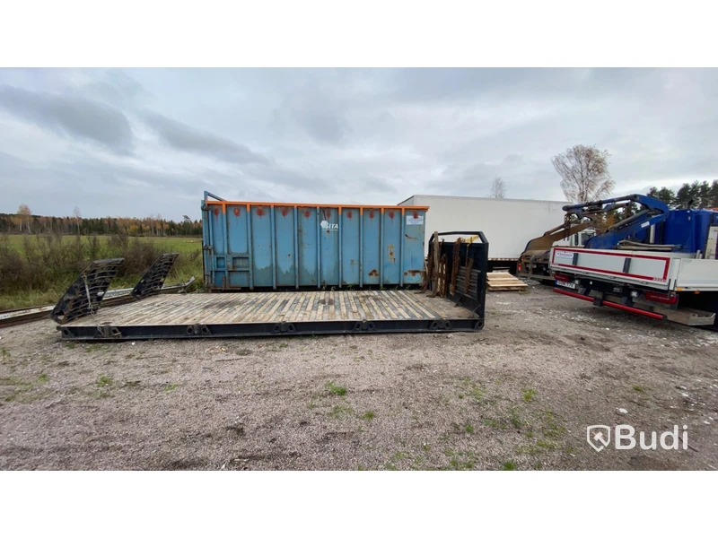 Maskinflak RQF BM650STD9005 med ramper 24 ton