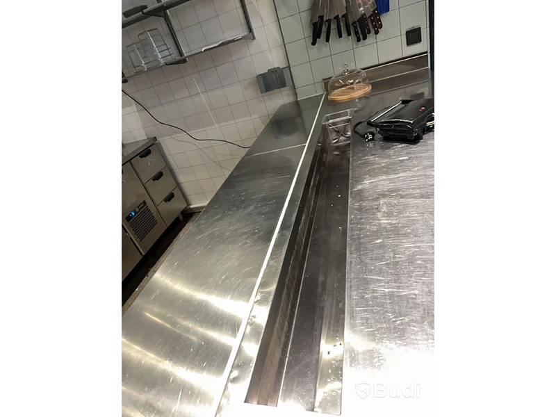 Rostfri kylbänk med ho och ränna - Costilla