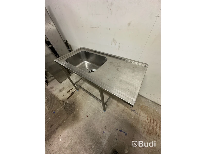 Rostfri bänk med ho (120x58x90)