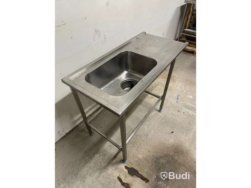 Rostfri bänk med ho (120x58x90)