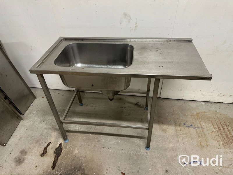 Rostfri bänk med ho (120x58x90)