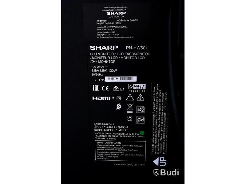 Bildskärm - Sharp LCD Monitor PN-HW501