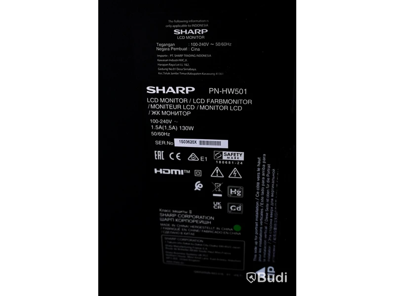 Bildskärm - Sharp LCD Monitor PN-HW501