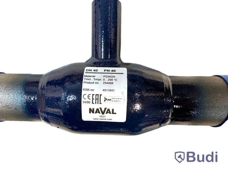 3 st. kulventil Naval DN 40 PN40, längre modell, Totalt ord. pris inkl. moms: ca 4095 kr
