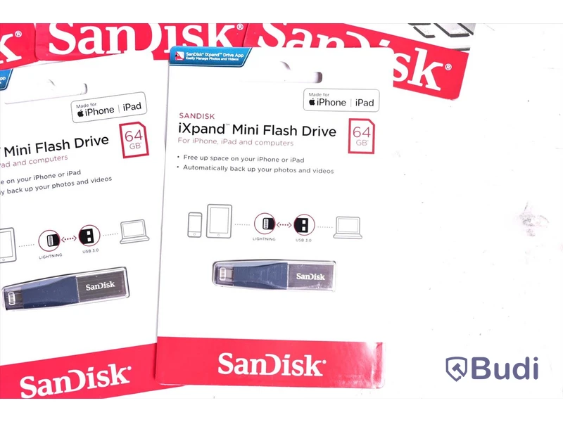 USB minnen, 7 st - SanDisk Ultra Fit 32GB & SanDisk iXpand Mini Lightning 64GB, se beskrivning