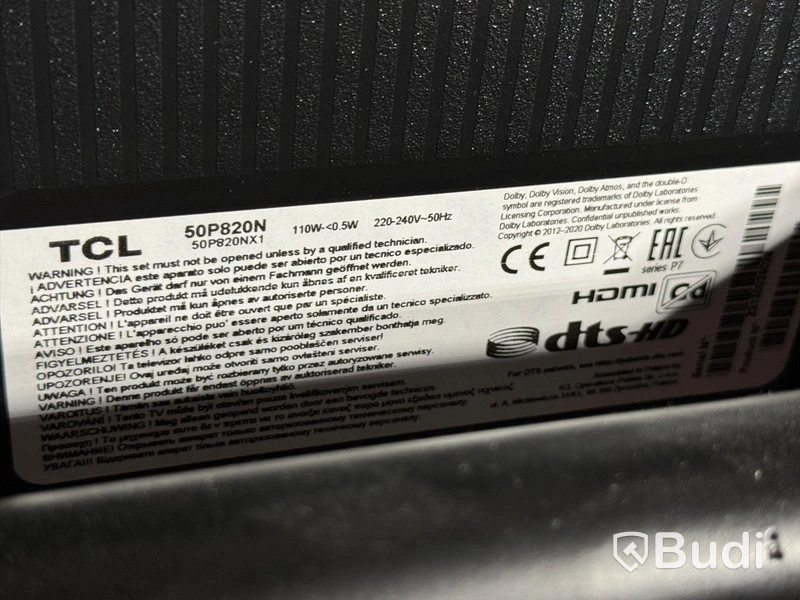 Tv-skärm TCL 50P820N