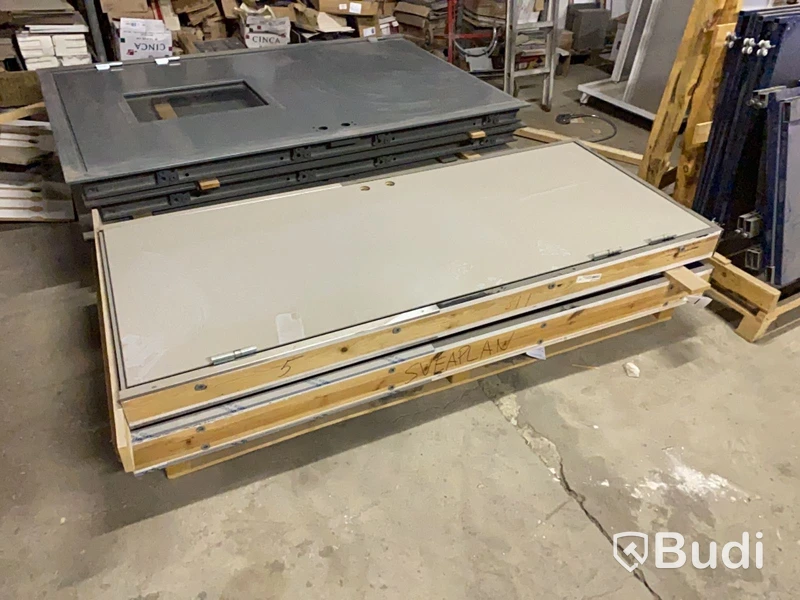 Trädörrar med plåtbeklädnad 2090x890 mm - 2 st