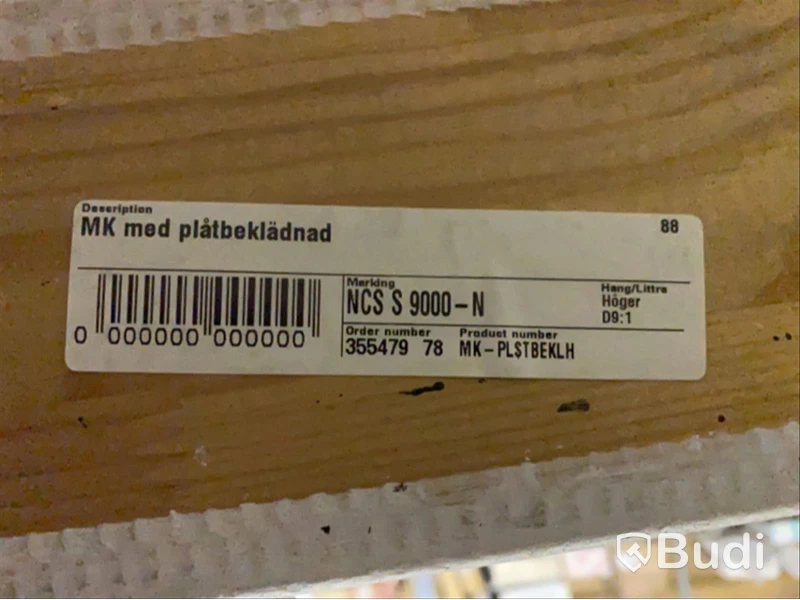 Trädörrar med plåtbeklädnad 2090x890 mm - 2 st
