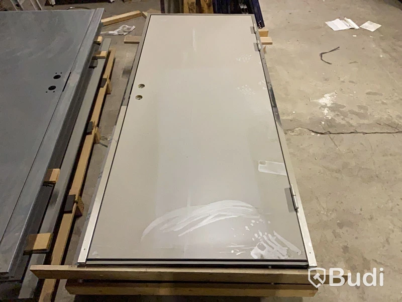 Trädörrar med plåtbeklädnad 2090x890 mm - 2 st