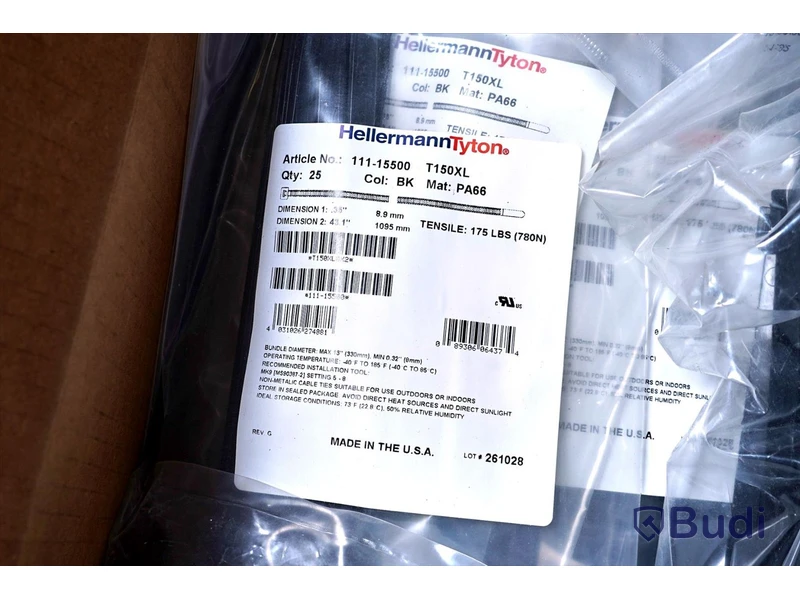 Parti med buntband - HellermannTyton Cable Ties T150XL