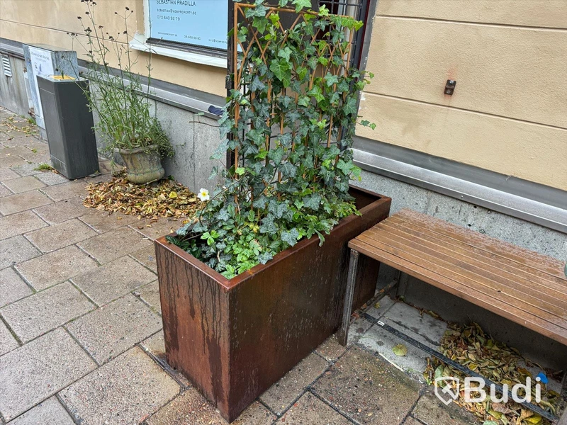 Stora blomlådor i cortenstål x4