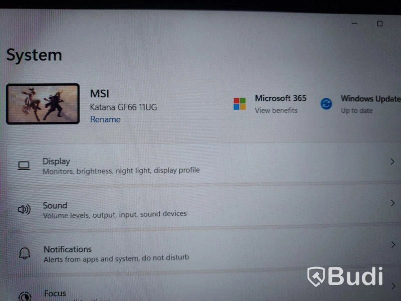 MSI Katana GF-11UG Gaming laptop
