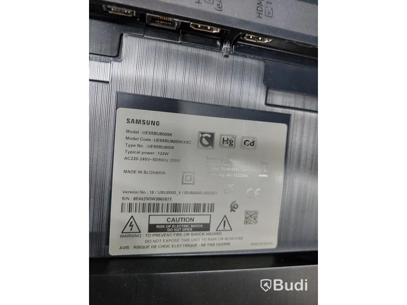 TV Samsung 65" BU8005 Crystal UHD 4K Smart TV -2023 inkl väggfäste