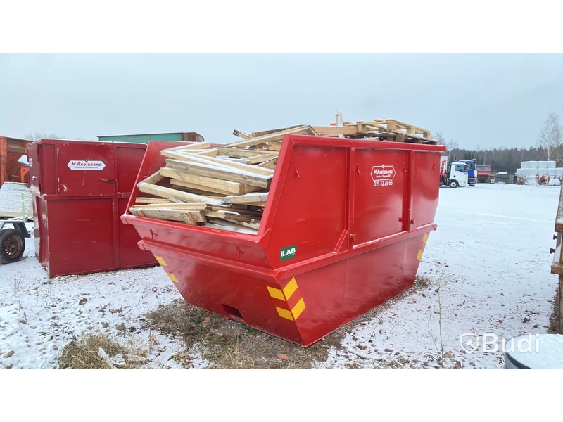 Liftdumpercontainer | 10 kbm | med innehåll (träavfall)