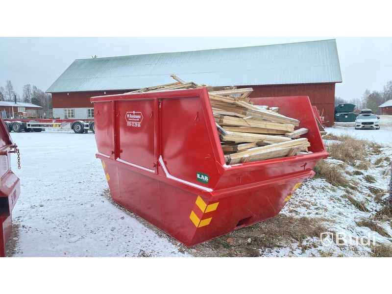 Liftdumpercontainer | 10 kbm | med innehåll (träavfall)