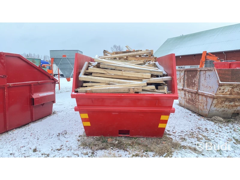 Liftdumpercontainer | 10 kbm | med innehåll (träavfall)