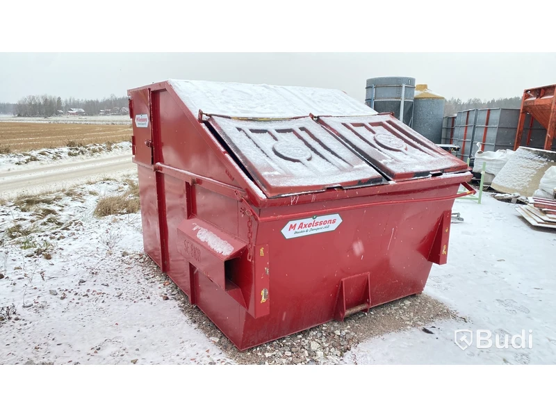 Liftdumpercontainer med innehåll (brännbart avfall)