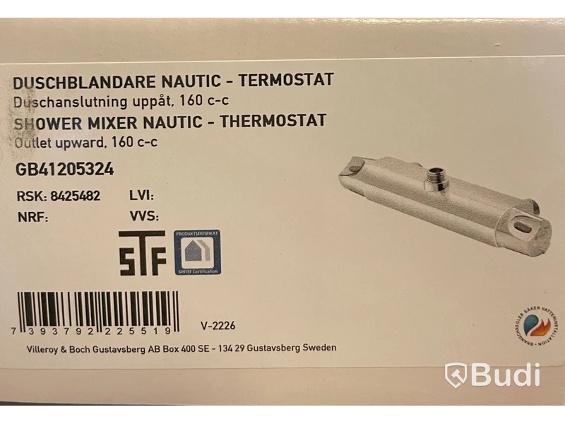 Duschblandare - Gustavsberg Nautic termostat, duschanslutning uppåt, Ord. pris inkl. moms ca: 1500 kr