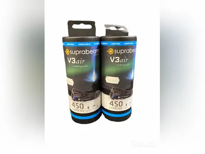 2 st. pannlampa V3AIR RECHARGEABLE 450 lumen. Ord. pris inkl. moms ca: 2000kr