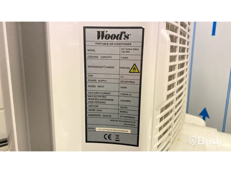 Mobil A/C Woods Cortina Silent 12K WiFi